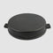 SOGA 2X 25cm Round Ribbed Cast Iron Frying Pan Skillet Steak Sizzle Platter with Handle