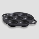 SOGA 2X 31.5cm Cast Iron Takoyaki Fry Pan Octopus Balls Maker 7 Hole Cavities Grill Mold