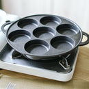 SOGA 2X 31.5cm Cast Iron Takoyaki Fry Pan Octopus Balls Maker 7 Hole Cavities Grill Mold