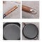 SOGA 2X 29cm Round Cast Iron Frying Pan Skillet Steak Sizzle Platter with Helper Handle