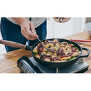 SOGA 2X 29cm Round Cast Iron Frying Pan Skillet Steak Sizzle Platter with Helper Handle