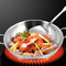 SOGA 3-Ply 38cm Stainless Steel Double Handle Wok Frying Fry Pan Skillet with Lid