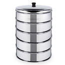 SOGA 5 Tier 28cm Stainless Steel Steamers With Lid Work inside of Basket Pot Steamers