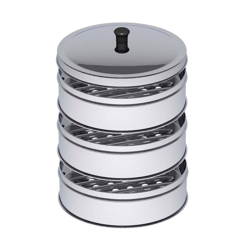 SOGA 3 Tier 28cm Stainless Steel Steamers With Lid Work inside of Basket Pot Steamers