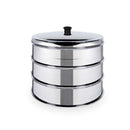 SOGA 3 Tier 28cm Stainless Steel Steamers With Lid Work inside of Basket Pot Steamers