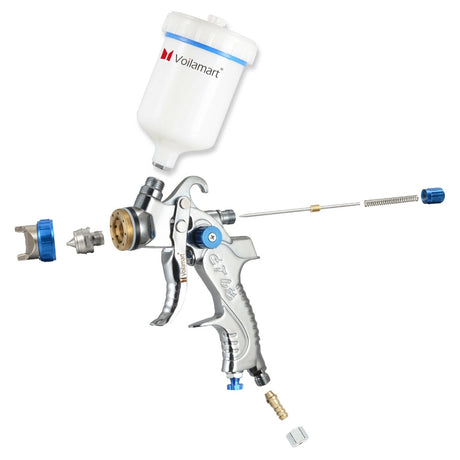 Spray Gun HVLP Gravity Gun Paint Feed Air Spray Gun Kit 3 Nozzle 1.4mm 1.7mm 2mm