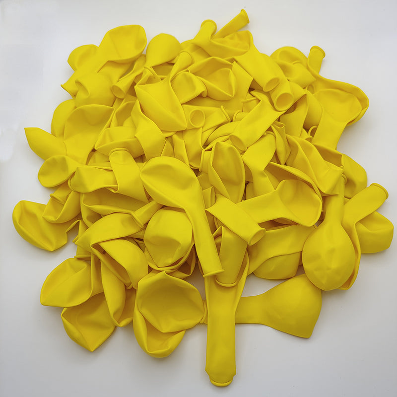 100PCS 5'' Latex Balloon Set Matt Yellow Birthday Wedding Party Decoration