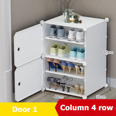 White Cube DIY Shoe Cabinet Rack Storage Portable Stackable Organiser Stand