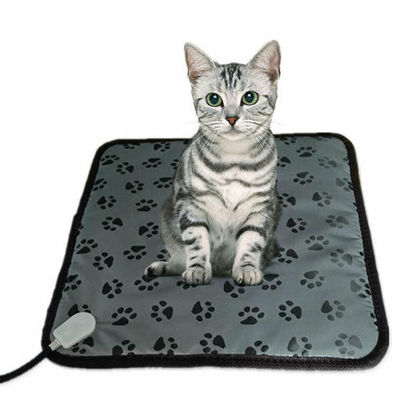 Electric Pet Heat Mat Pad Dog Cat Heating Blanket Bed Waterproof Footprint Decoration