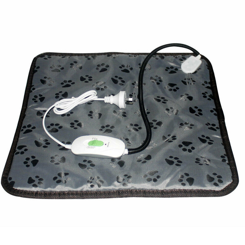 Electric Pet Heat Mat Pad Dog Cat Heating Blanket Bed Waterproof Footprint Decoration