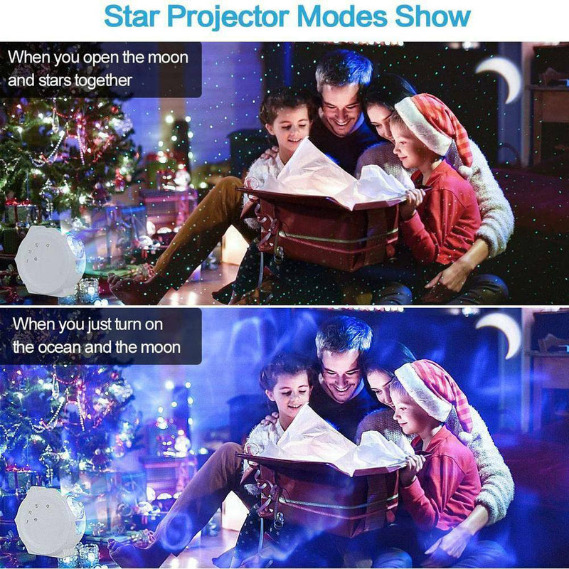 3 In1 LED Galaxy Starry Night Light Projector 3D Ocean Star Sky With Music Gift