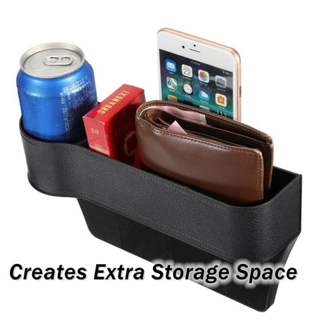 2X Car Seat Gap Slit Pocket Storage Organizer Caddy Keys Phone Coins Holder Box