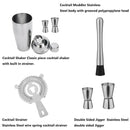 Cocktail Shaker Set Bar Strainer Bartender Kit Mixer Martini Spirits Maker