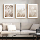 50cmx70cm Dried Flower 3 Sets Wood Frame Canvas Wall Art