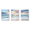 60cmx90cm Sunrise by the ocean 3 Sets White Frame Canvas Wall Art