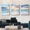 60cmx90cm Sunrise by the ocean 3 Sets White Frame Canvas Wall Art