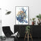 40cmx60cm Watercolor Style Abstract Flower 3 Sets Black Frame Canvas Wall Art