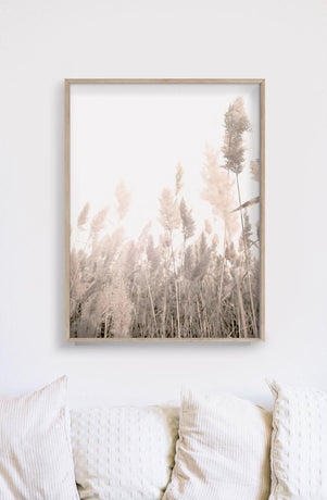 40cmx60cm Pampas Grass 2 Sets Wood Frame Canvas Wall Art