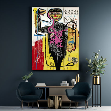 60cmx90cm Versus Medici Black Frame Canvas Wall Art