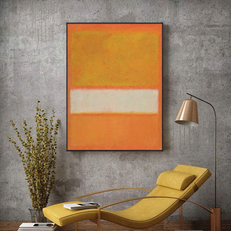 50cmx70cm Yellow By Mark Rothko Black Frame Canvas Wall Art