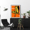 50cmx70cm Orange Legs Black Frame Canvas Wall Art