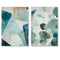 40cmx60cm Green Marble 2 Sets White Frame Canvas Wall Art