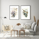 50cmx70cm Berries And Protea 2 Sets Black Frame Canvas Wall Art