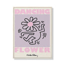 80cmx120cm Keith Haring Dancing Flower Wood Frame Canvas Wall Art