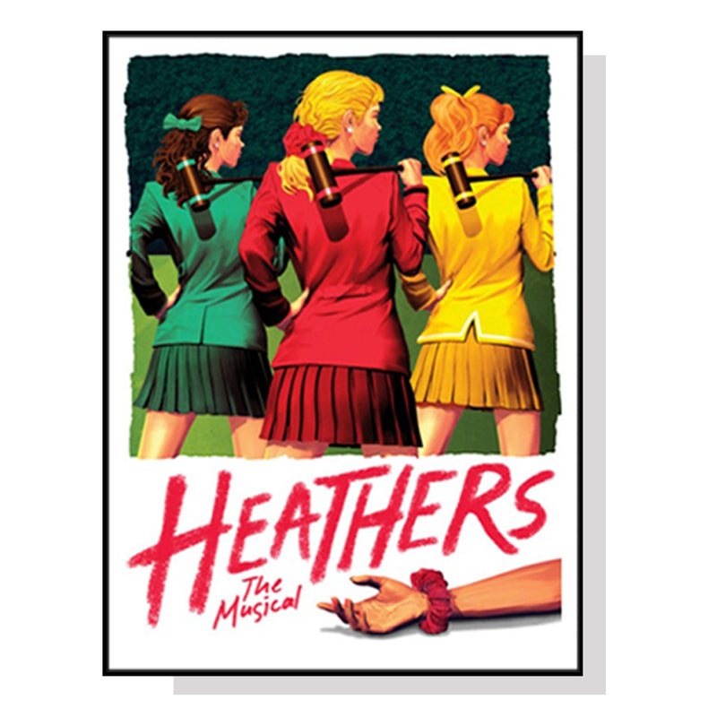 50cmx70cm Heathers The Musical Black Frame Canvas Wall Art