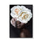 80cmx120cm Flower African Woman Black Frame Canvas Wall Art