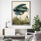 60cmx90cm Great Blue Heron By John James Audubon Black Frame Canvas Wall Art