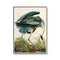 70cmx100cm Great Blue Heron By John James Audubon Black Frame Canvas Wall Art