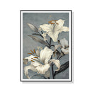 50cmx70cm Floral Lily II Black Frame Canvas Wall Art