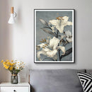 50cmx70cm Floral Lily II Black Frame Canvas Wall Art