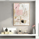 50cmx70cm Abstract Pink Gold Frame Canvas Wall Art