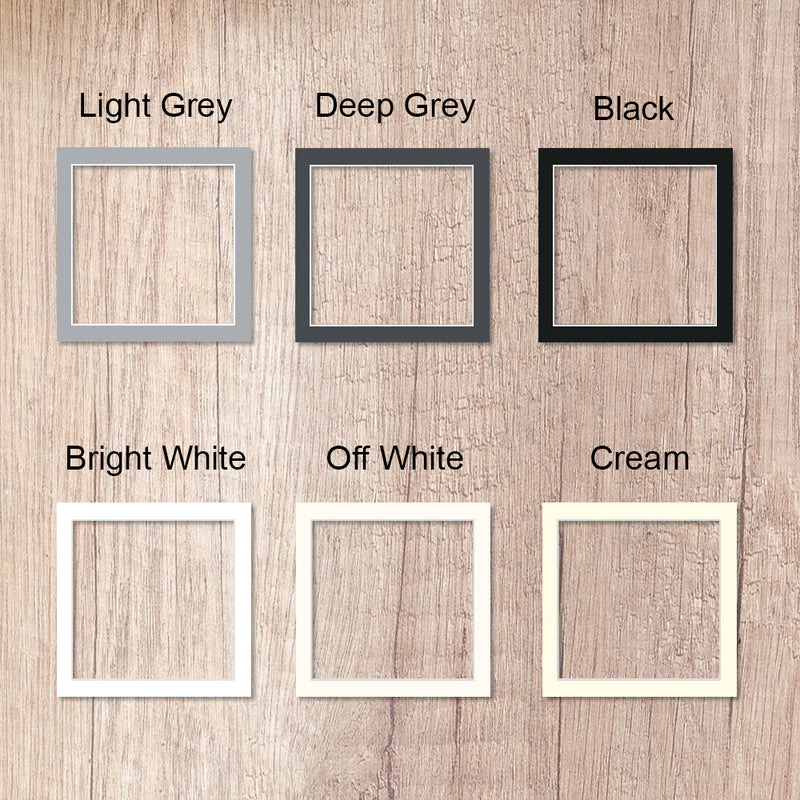 Pre-Cut Square Matboards, Frame Matboard with Window, Bright White, 16x16", 20x20", 24x24"