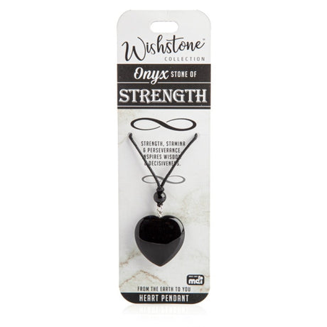 Wishstone Collection Onyx Heart Pendant