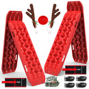 X-BULL Recovery tracks Boards 2 Pairs Sand Mud Snow 4WD Gen3.0 With Reindeer Car Antlers