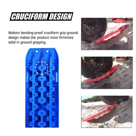 X-BULL Recovery tracks kit Boards 4WD strap mounting 4x4 Sand Snow Car qrange GEN3.0 6pcs blue