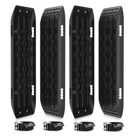 X-BULL Recovery Tracks Gen 2.0 10T Sand Mud Snow 2 Pairs Offroad 4WD 4x4 2PC 91CM Black