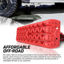 X-BULL 2PCS Recovery Tracks Snow Tracks Mud tracks 4WD With 4PC mounting bolts Red