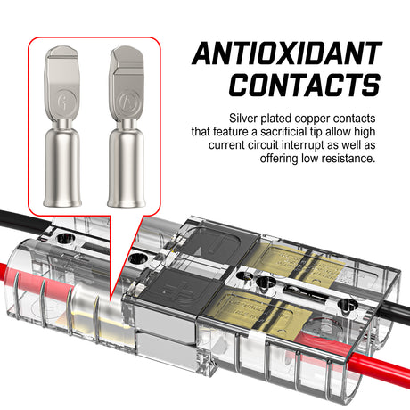 X-BULL 10 x 50A Anderson Style Plug Copper Connectors Terminals Pack Caravan Trailer Solar