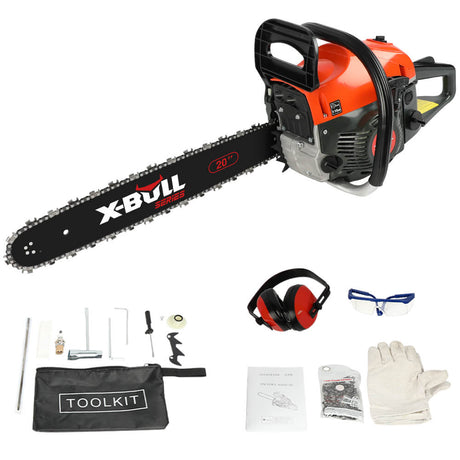 X-BULL Chainsaw Petrol Commercial 62cc 20