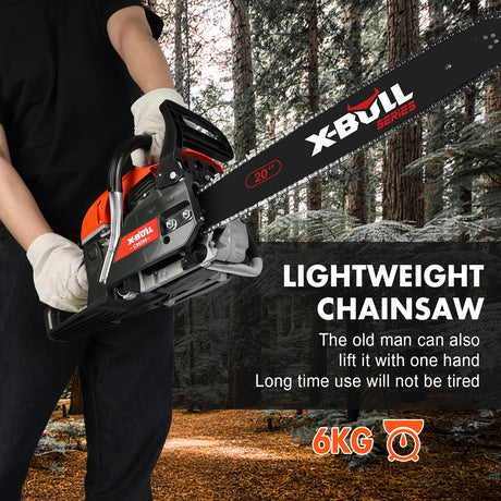 X-BULL Chainsaw Petrol Commercial 62cc 20