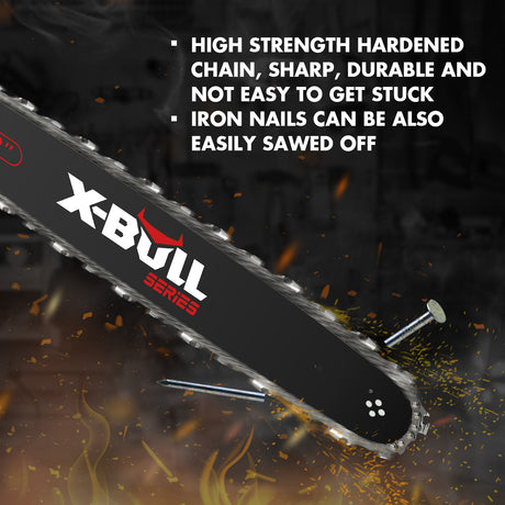 X-BULL Chainsaw Petrol Commercial 62cc 20