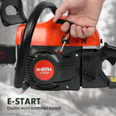 X-BULL Petrol Chainsaws Commercial  20" Bar  62cc E-Start Tree Pruning Top Handle