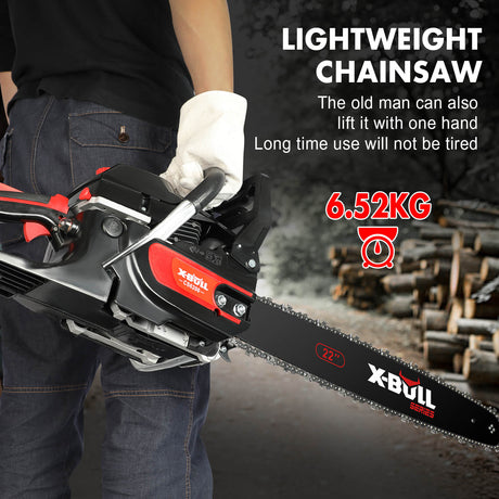 X-BULL 62cc Chainsaw Petrol Commercial 22