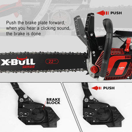 X-BULL 62cc Chainsaw Petrol Commercial 22