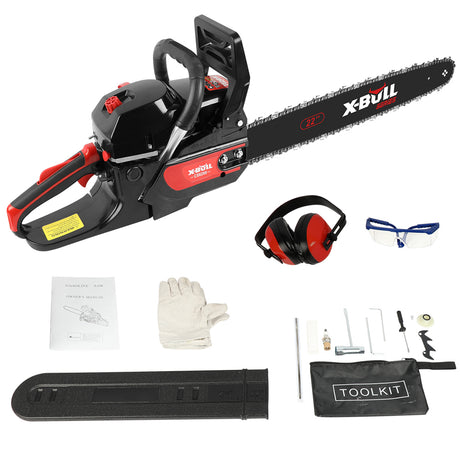 X-BULL Petrol Chainsaw Commercial 62CC 22