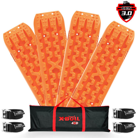 X-BULL Recovery Tracks Gen 3.0 Sand Track Mud Snow 10T 2 Pairs 4PC 4WD 4X4 Orange